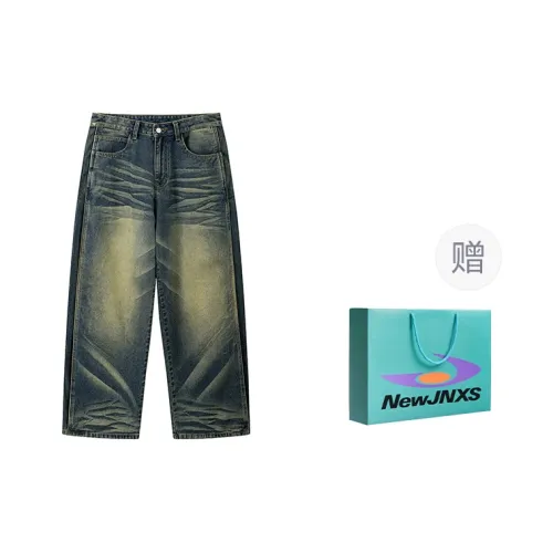 NewJnxs Jeans Unisex Vintage Blue Shopping Bag