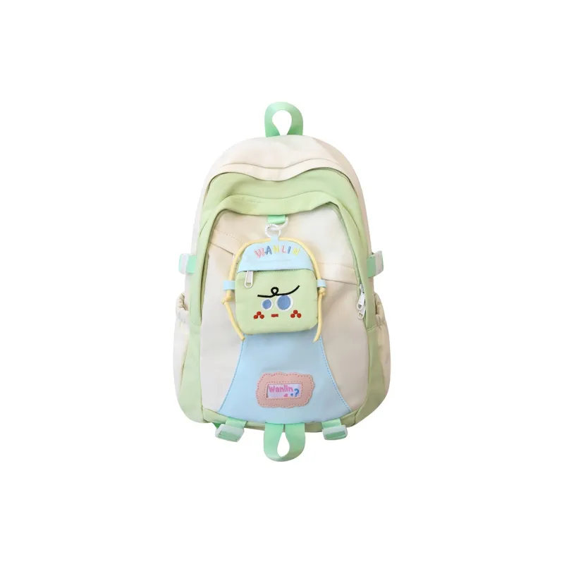 URBAN FOREST Nylon Backpack Women's Blue/Green/Pink/Black-5