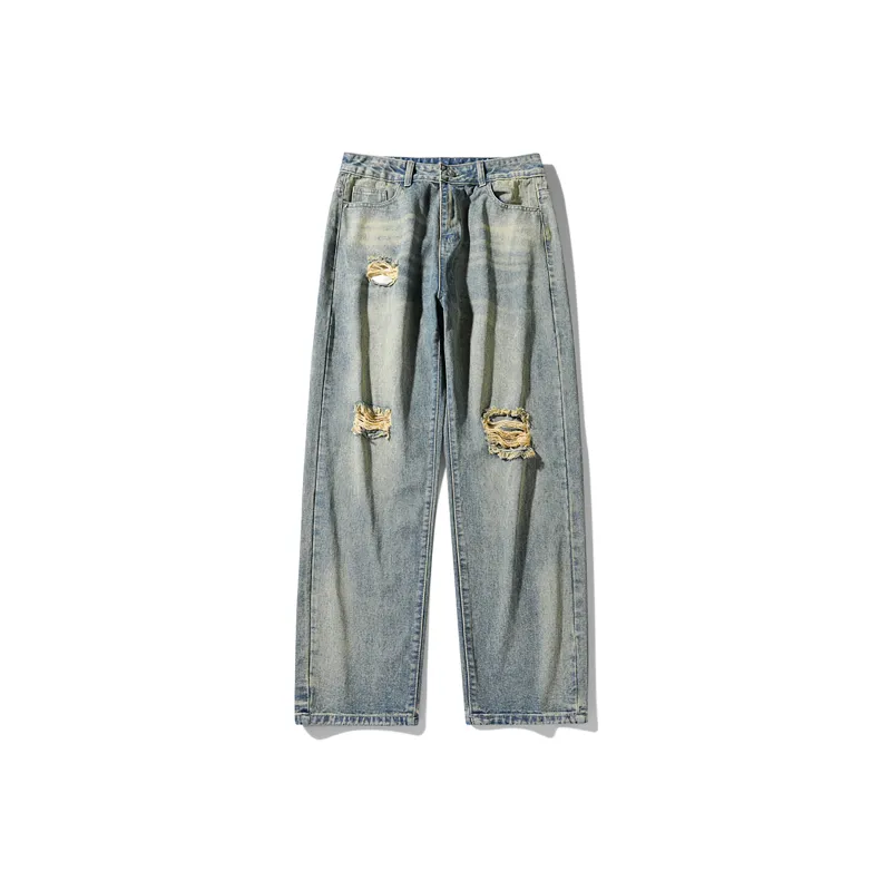 LTIFONE Jeans Unisex Vintage Blue-0