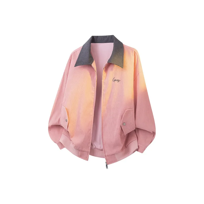Qnxeey Jackets Coats Unisex Navy Blue-4