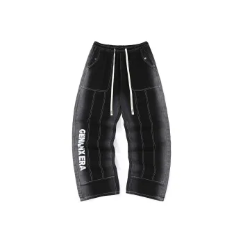 GENANX Jeans Unisex Black Gray Color