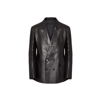 Valentino FW23 Leather Jacket Men's Black