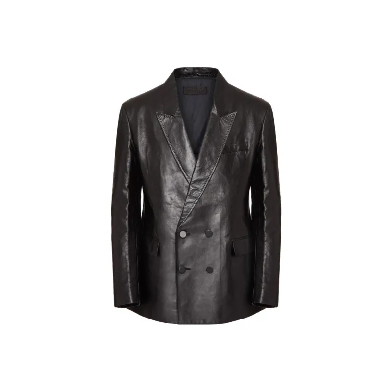 Valentino FW23 Leather Jacket Men's Black-0