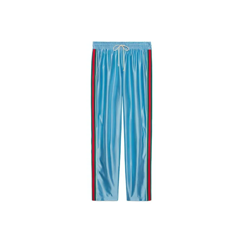 GUCCI Shiny Jersey Jogging Pant With Web-0