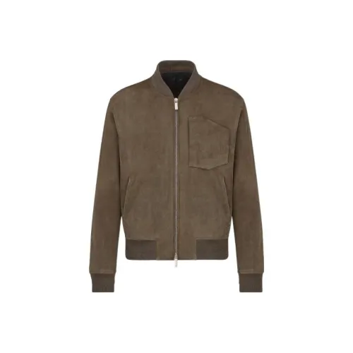 DIOR Leather Jacket Men's Brown