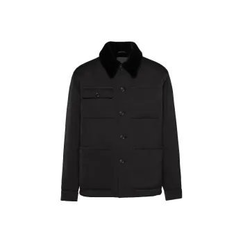 PRADA Leather Jacket Men's Black