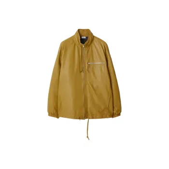 Burberry Leather Jackets Men Syrup Brown