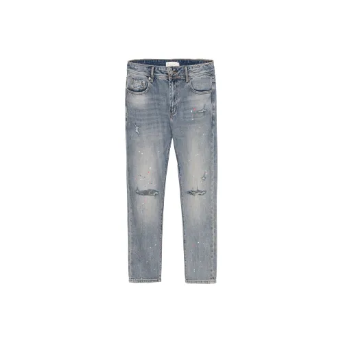 CLIMAX VISION Jeans Unisex Washed Blue