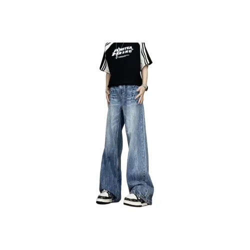 colour-block track pants Blau Blue