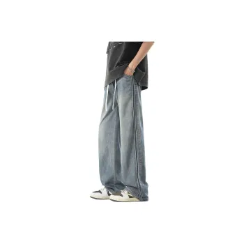 BEAR UNION Jeans Unisex Distressed White Gray