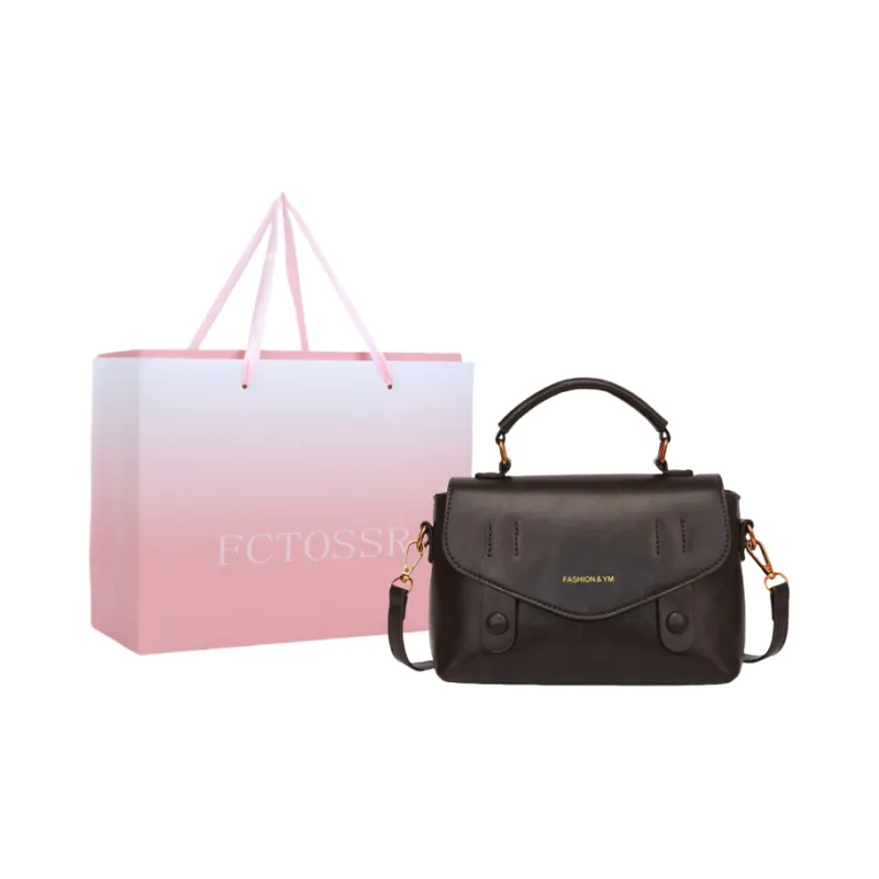 FCTOSSR PU Shoulder Bag Crossbody Bag Regular Women's Ecru Black/Red/Brown-5