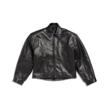 Balenciaga Cocoon Kick Leather Jacket