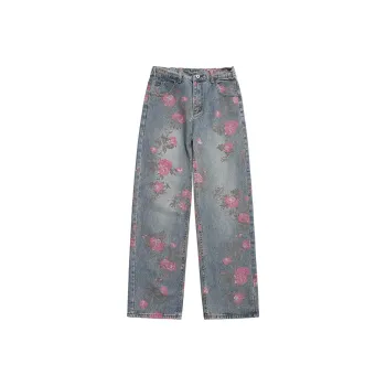 HOKLV Jeans Unisex Blue