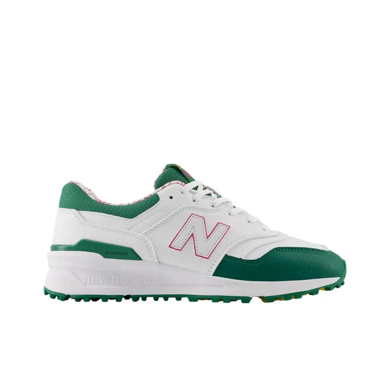 New Balance NB 997 Anti Slip Wear Resistant Low Top Golf Shoes Unisex White Green-1