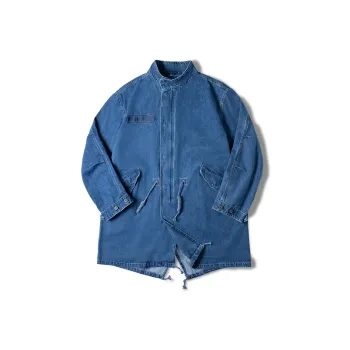 MADEN Trench Coat Men's Denim Blue