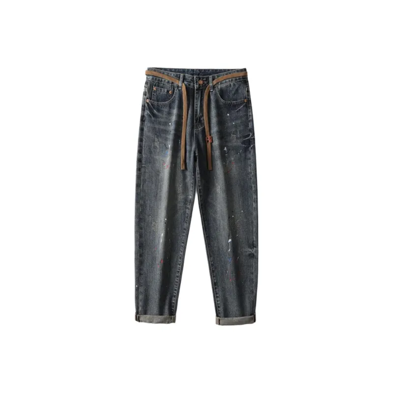 FAIRWHALE Harem Pants Unisex Denim Blue-0