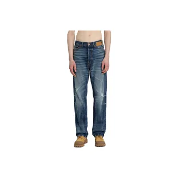 PALM ANGELS Palm Logo Straight Fit Jeans