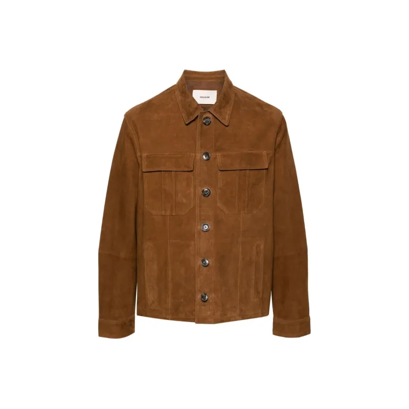 Zadig & Voltaire Kuba Suede Shirt Jacket-0
