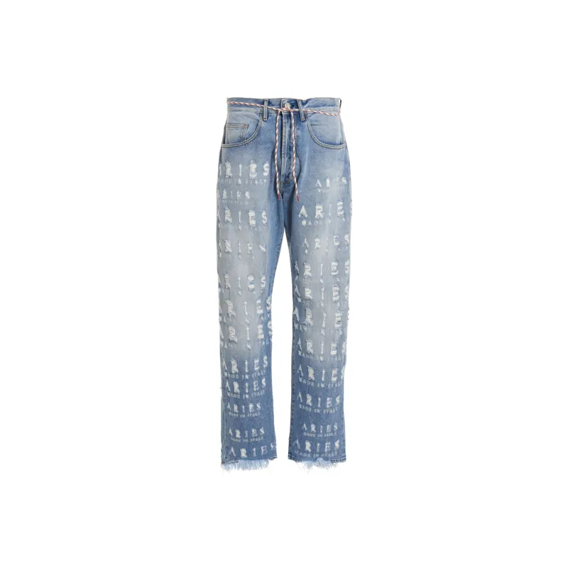 Aries Destroyed Batten Jeans-0
