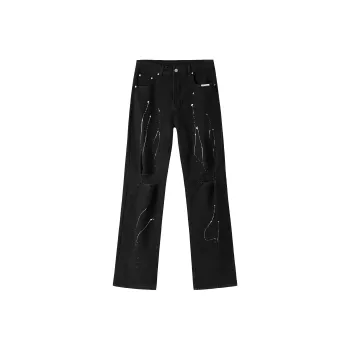 XINYINSU Straight Fit Jeans Unisex Black