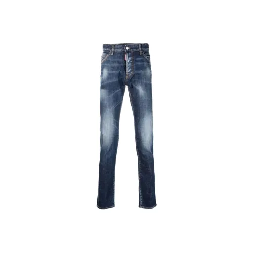 DSQUARED 2 Bleached Effect Distressed Skinny Jeans