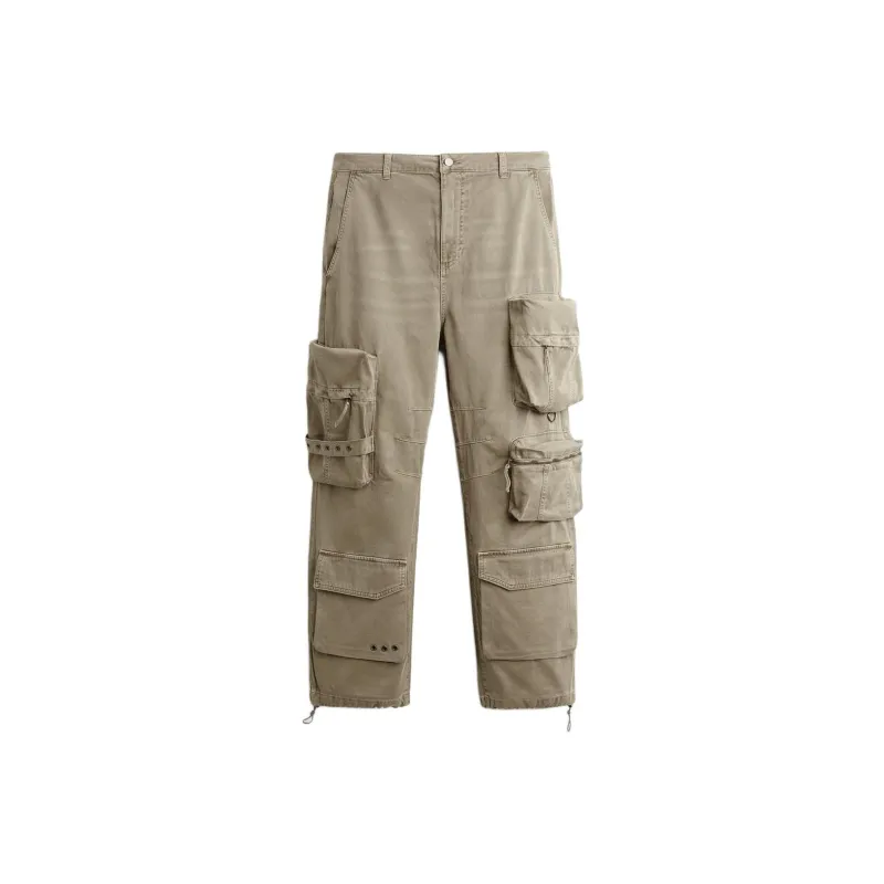 ZARA Cargo Pants Men Beige-0