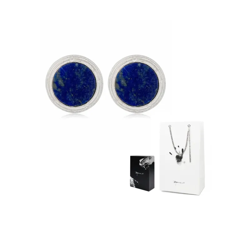 Empress 47 Concept Lapis Lazuli Stud Earrings Unisex-1