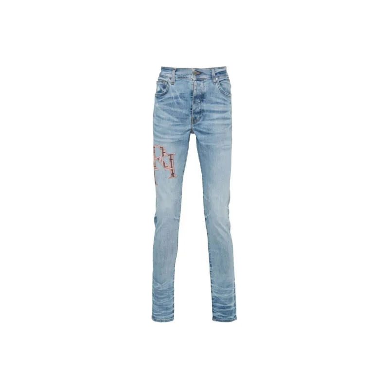 AMIRI Logo-embroidered Skinny Jeans-0