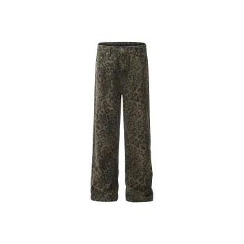 GBXM Jeans Unisex Leopard Print