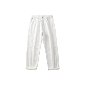 SONGS ALONG Jeans Unisex White