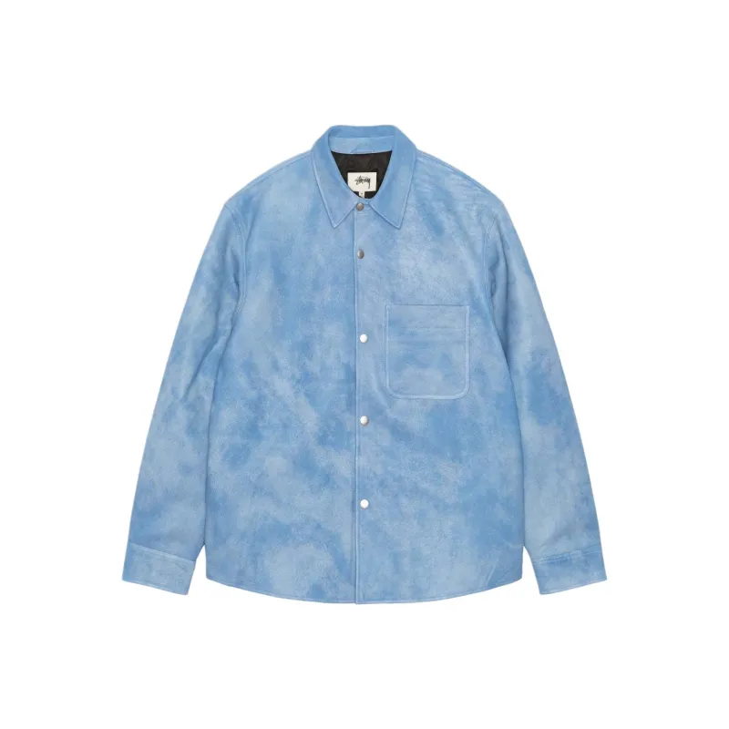 Stussy SS24 LEATHER OVERSHIRT Leather Jacket Unisex-5