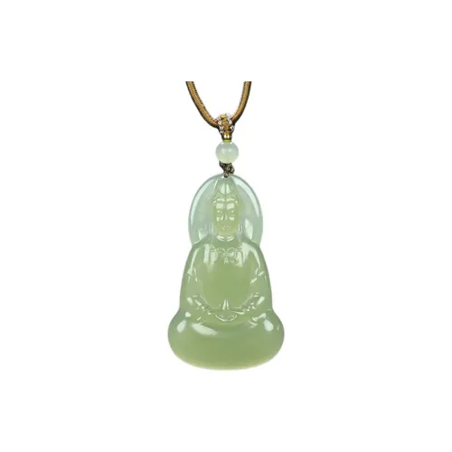 Cuizu Pendants Pale Greenish White Jade Unisex