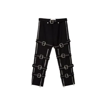 LOEWE Wool Gabardine Bondage Belted Trousers