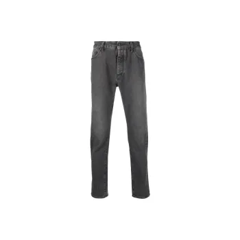 PALM ANGELS Logo Denim Straight Leg Jeans