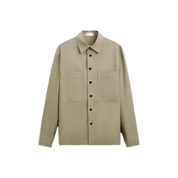 ZARA Jackets Coats Men's Beige/Green