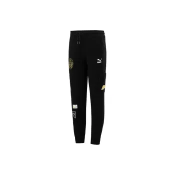 PUMA Mix Badge Knitted Sweatpants Unisex Black