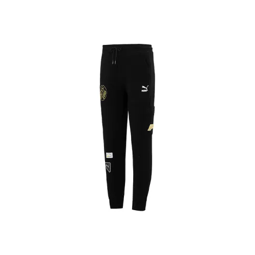 PUMA Mix Badge Knitted Sweatpants Unisex Black