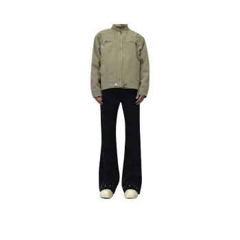 BLANC & ECLARE American High Rise Stud Bootcut Jeans Men's Black