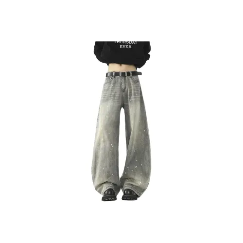WARNING LIGHT Jeans Unisex Gray