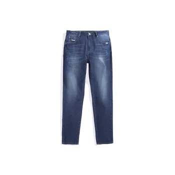 PEACEBIRD MEN Jeans Men Dark Blue 1 Classic Straight Fit