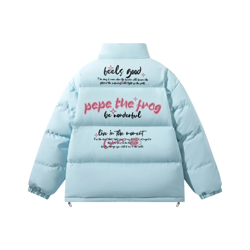 Pepe The Frog Puffer Jacket Unisex-2
