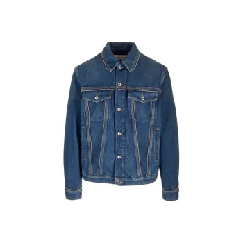 OFF WHITE Buttoned Long Sleeved Denim Jacket