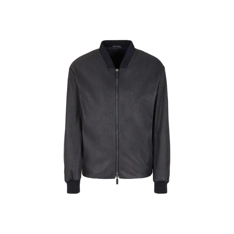 GIORGIO ARMANI Leather Jacket Men's Black-0