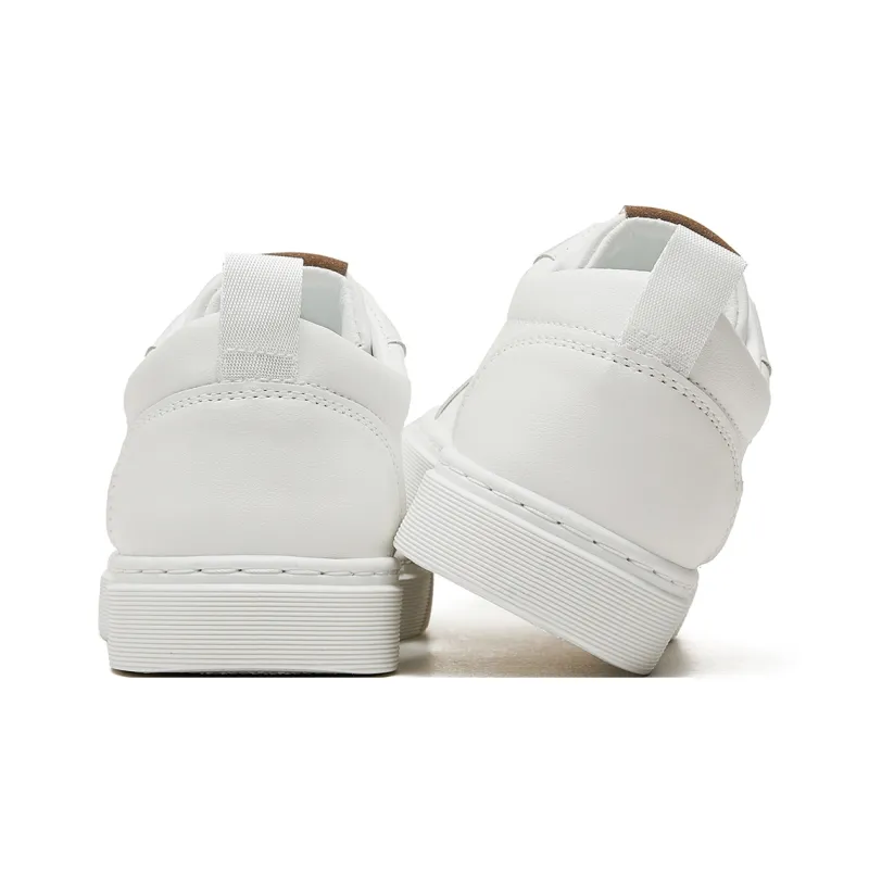 JIETEGONGYANG Lightweight And Breathable Low Top Skateboard Shoes Men's White-5
