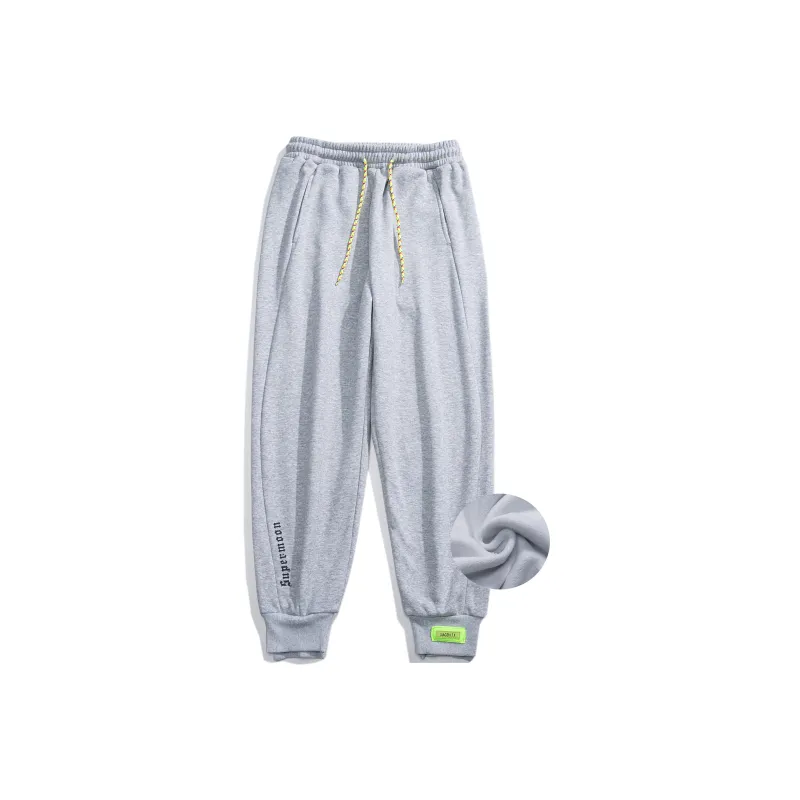 SUPERMOON Autumn And Winter Season Knitted Sports Pants Unisex Black-52