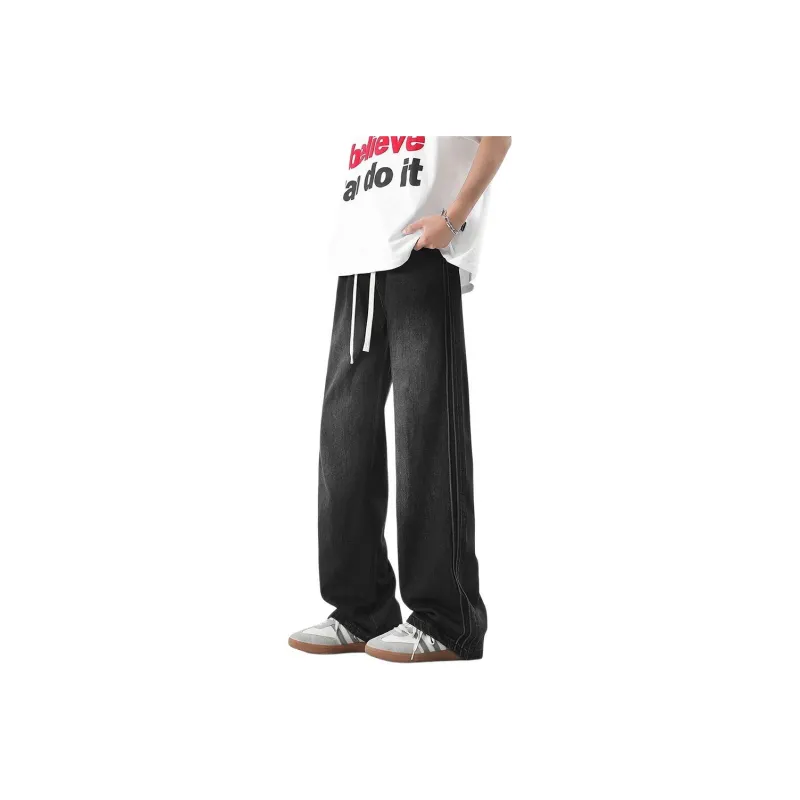 BEAR UNION Jeans Unisex Distressed White Gray-0
