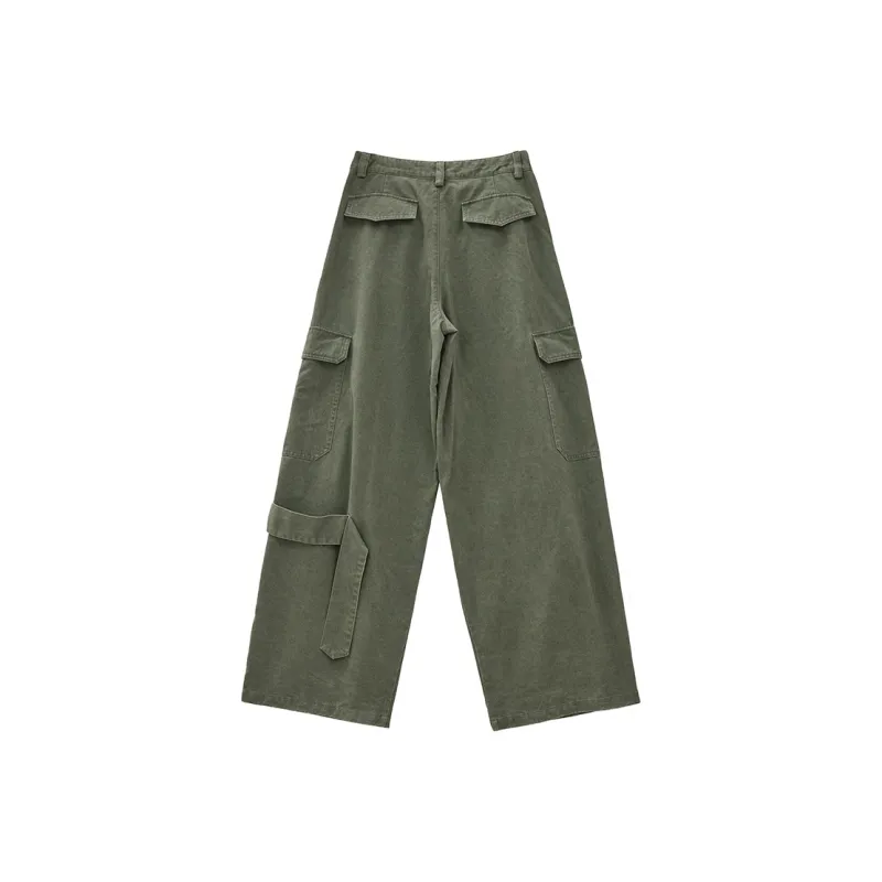 E.D.X Cargo Pants Women's Army Green-1