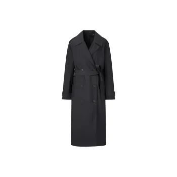 UNIQLO Trench Coat Unisex Black