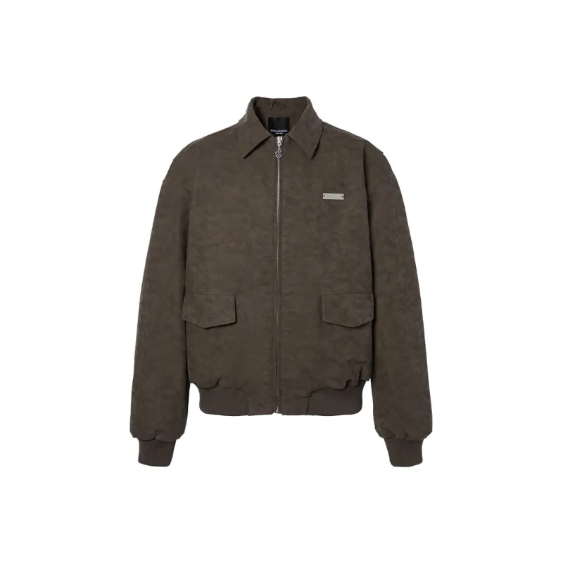 ROCAWEAR Leather Jacket Unisex Washed Coffee-0