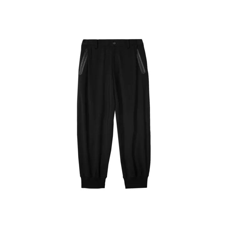 CROQUIS Knitted Sweatpants Men 001 Jet Black-0